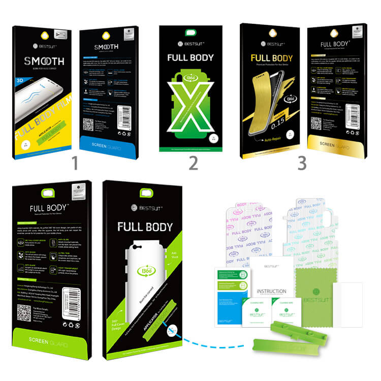 full body screen protector packing