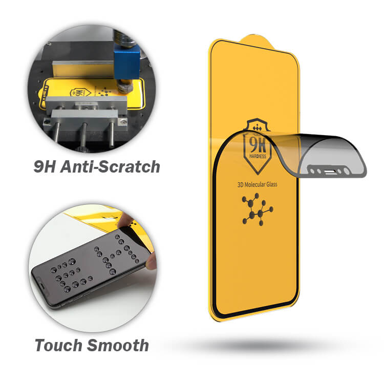 iPhone xs 9H 3d molecular glass screen protector wholesale