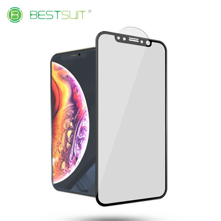 iphone xs max 3d silk tempered glass screen protector